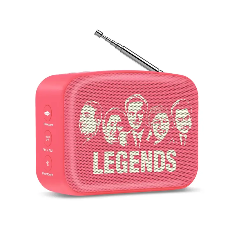 Saregama Carvaan Mini Hindi - Music Player with 401 Pre-Loaded Retro Songs, Bluetooth/FM/AM/AUX, Type-C Charger (Coral Pink)