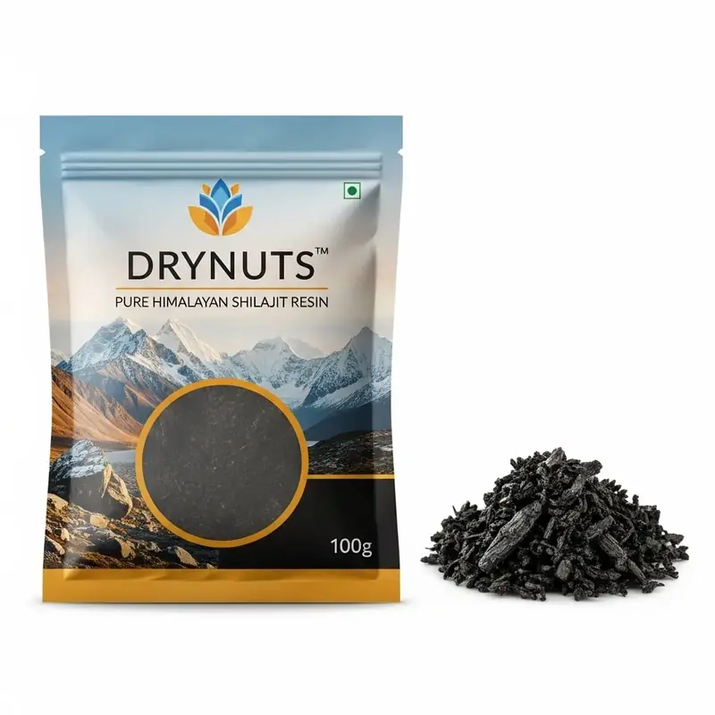 DRYNUTS Pure Himalayan Shilajit Resin - 100g | 100% Natural & Authentic | For Energy, Strength & Vitality