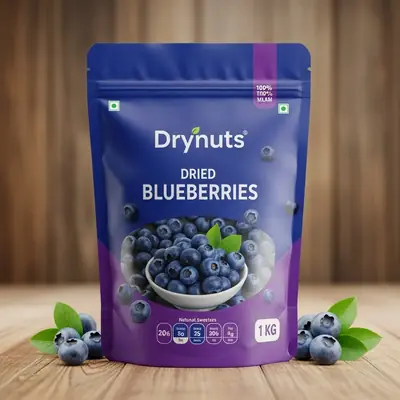 DRYNUTS Premium Dried Blueberries - 1 KG | Antioxidant-Rich Superfood | Sweet & Juicy | All-Natural Healthy Snack